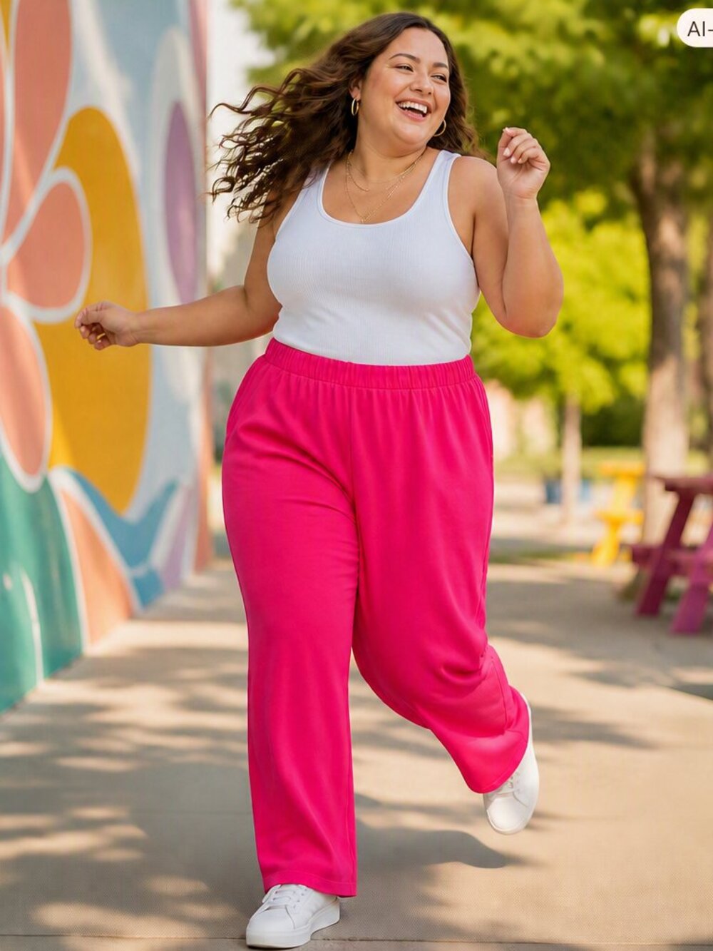 NWT LuLaRoe Jojo Wide Leg Pants Pink Fuchsia L Large Faux Linen